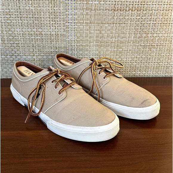 🌟HP🌟Polo by Ralph Lauren Brown Faxon Canvas Sneakers 11.5D - Picture 2 of 14